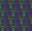 Vector Light bulb seamless pattern
