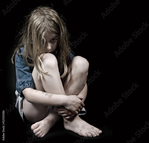 Photo: Child abuse little girl Child abuse little girl