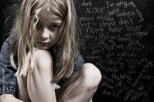 Photo: Child abuse little girl Child abuse little girl