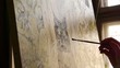 Painting a cat.