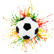 Photo: colorful splash with sport ball colorful splash with sport ball