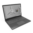 Illustration: Laptop Security and Protection Concept Laptop Security and Protection Concept