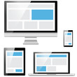 responsive web design mobile computer notebook devices vector