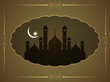 religious eid background with mosque.