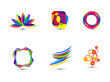 abstract colorful business icon template