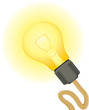 Glowing light bulb