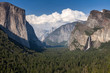 View across the Yosemite Valley from Tunnel View California USA