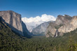 View across the Yosemite Valley from Tunnel View California USA