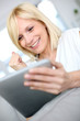Cheerful girl with winning expression