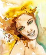 Illustration: beautiful woman beautiful woman