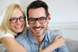 Photo: Middle-aged couple wearing eyeglasses Middle-aged couple wearing eyeglasses