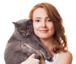 Foto: woman with a cat woman with a cat