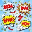 Cartoon Text Explosionen