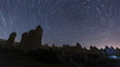 time lapse cave house with star trials at cappadocia Turkey