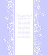 Beautiful floral blue invitation