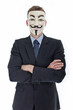 Man in suit with Vendetta mask