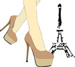 Una donna cammina a Parigi
