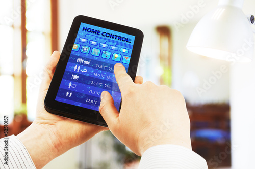 Photo: home control on the tablet pc home control on the tablet pc
