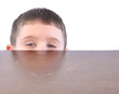 Photo: Child Hiding Behind Kitchen Table Child Hiding Behind Kitchen Table