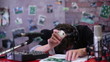 Sport event male commentator sleeps on the air as match goes on