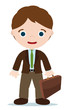 accountant men with briefcase in the hand
