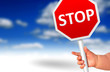 Stop sign.