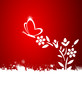 Herz, Schmetterling und Blume