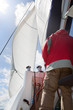 Segler am Segelboot