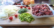 preparing goulash