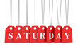 Illustrazione: Saturday discount red etiquettes Saturday discount red etiquettes