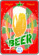 vintage grungy beer sign or bar logo, vector illustration