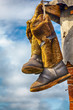 High fur boots