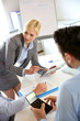 Businesswoman doing business presentation