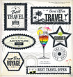 Summer holiday and travel time label