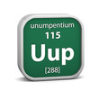 Unumpentium material sign
