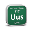 Ununseptium material sign
