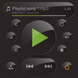 Multimedia user interface glass buttons