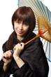 beautiful girl with japan umbrella