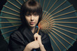 beautiful girl with japan umbrella