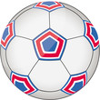 Fußball blau-weiß-rot