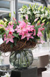 Big mix of amazing flowers in vases