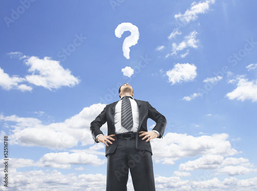 Photo: businessman looking up businessman looking up