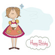 girl with birthday cake