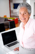 Senior woman with a laptop