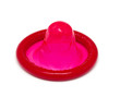 Photo: red condom isolated on white background red condom isolated on white background
