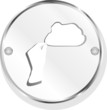 hand and cloud metal button