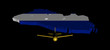 Plane taking off from El Salvador map flag illustration
