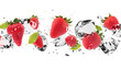Ice fruit on white background