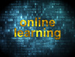Education concept: Online Learning on digital background