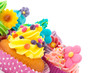 Photo: Colorful cupcakes with copy space Colorful cupcakes with copy space
